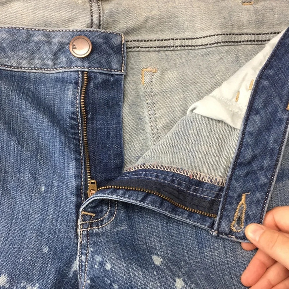 Lane Bryant Boyfriend Jeans Womens 22‎ Medium Bleach Splatter Cotton Distressed - Picture 9 of 13